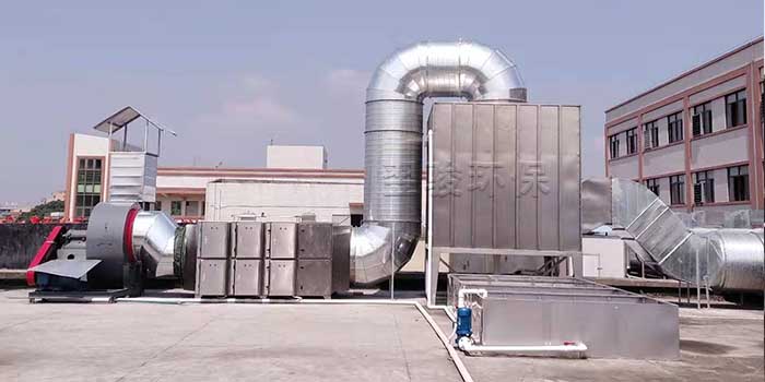 氣水混合塔+高壓靜電除油油煙凈化器工程案例-翌駿環(huán)保